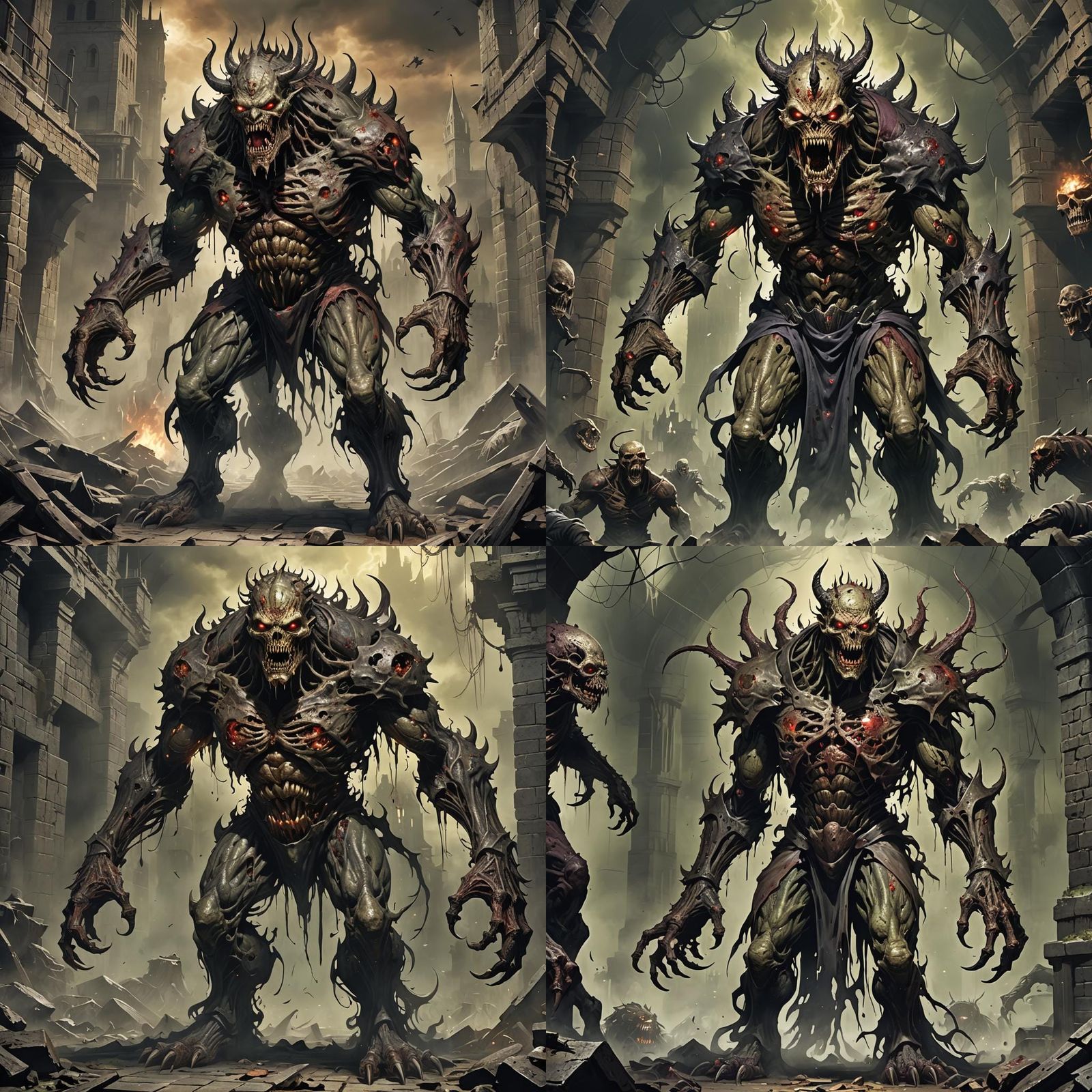 Terrifying Monster Overlord Commands Zombie Horde