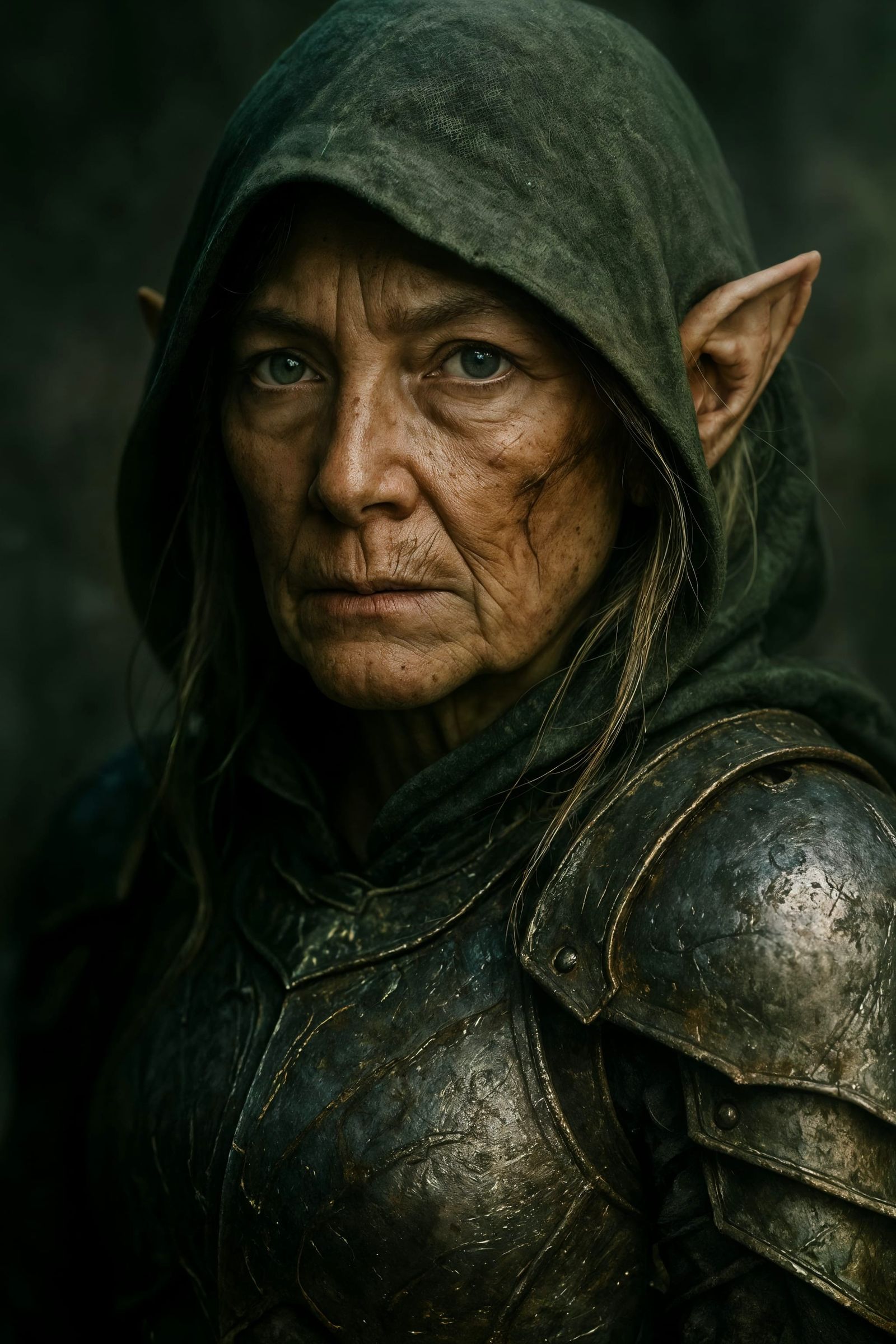 Aged Elf Warrior: Cinematic 8K Portrait