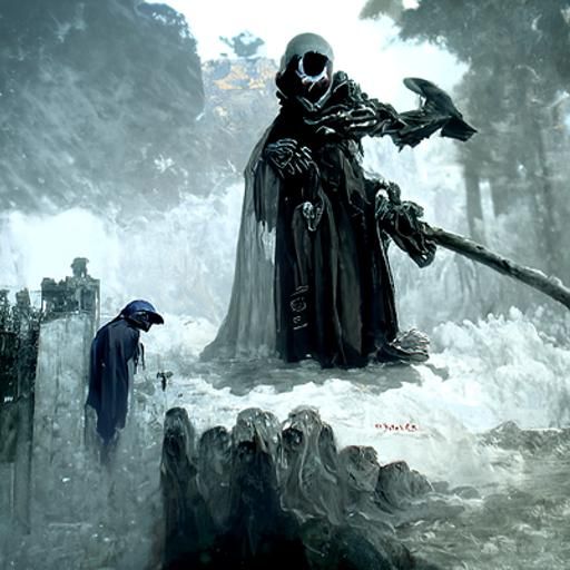 Grim Reaper: Gothic Horror Illustration