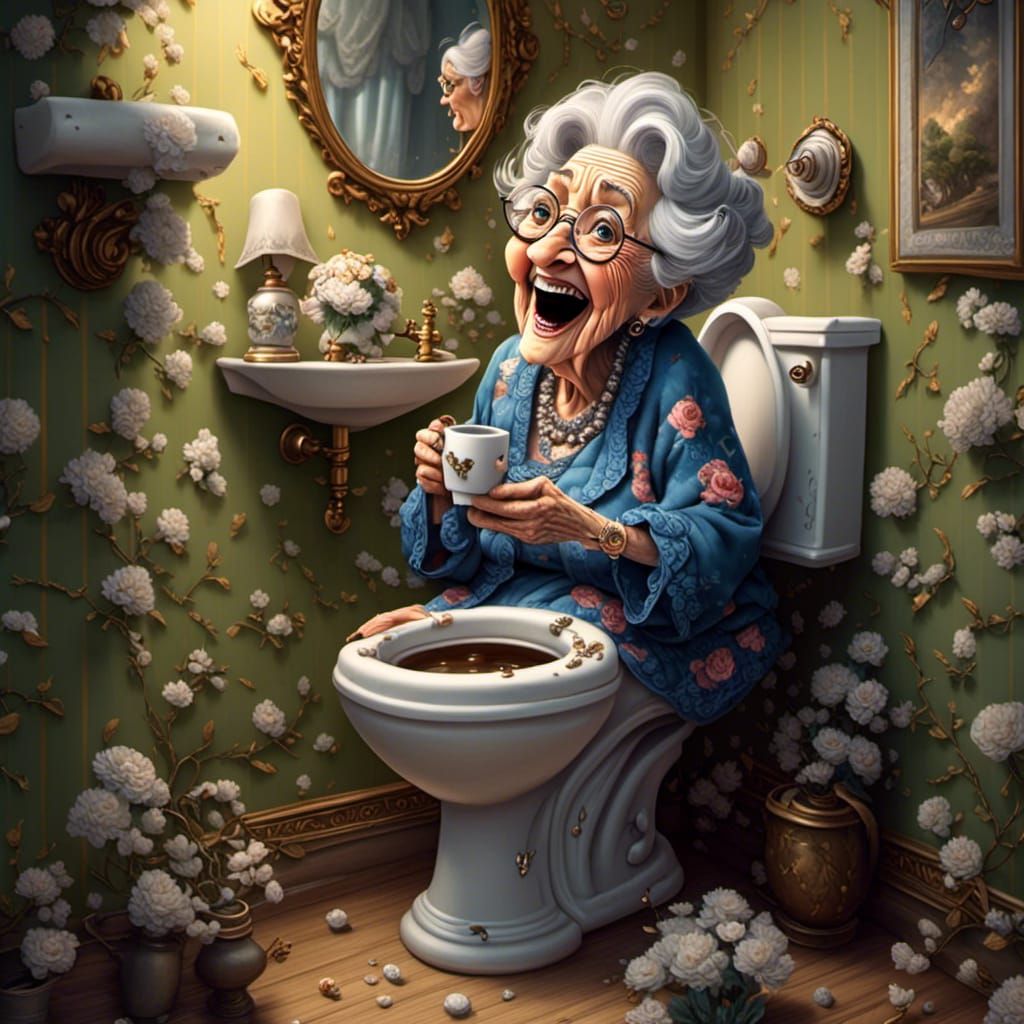 Old grandma her morning coffee kicks in a little too hard so...