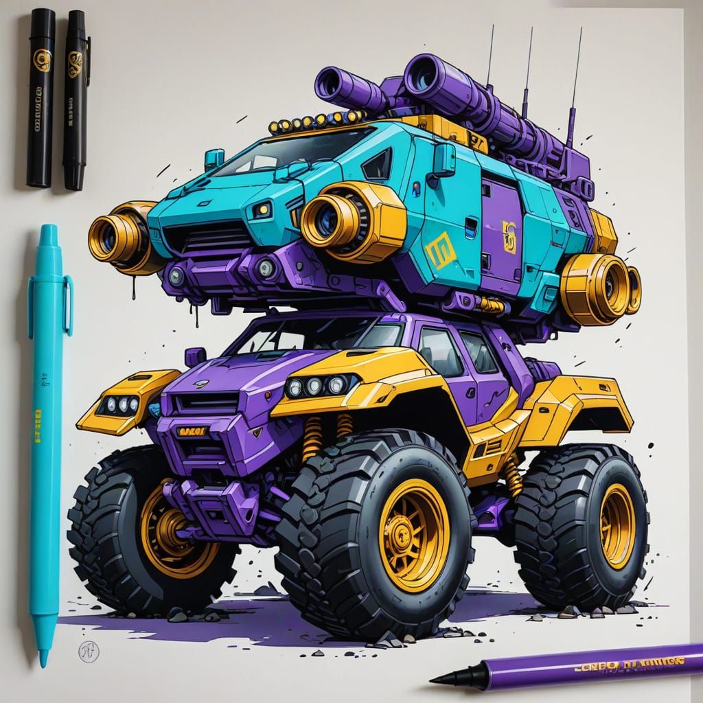 Futuristic Mortar Unit Inspired by Feng Zhu