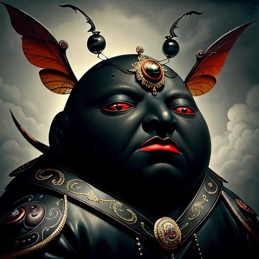 Ornate Black Eyeball Reaching to the Sky