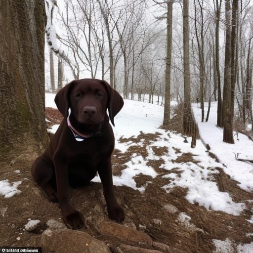 Ruby the dog with Dark Brown hair she is a labrador retriever and Joshua ray harvey a 6 foot 2 inch male human with shar...