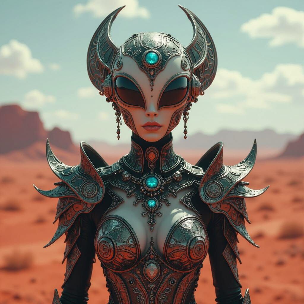 Alien in Van Herpen Couture on Mars