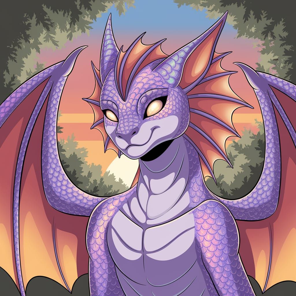 Majestic Sunset Creature Basks in Golden Light