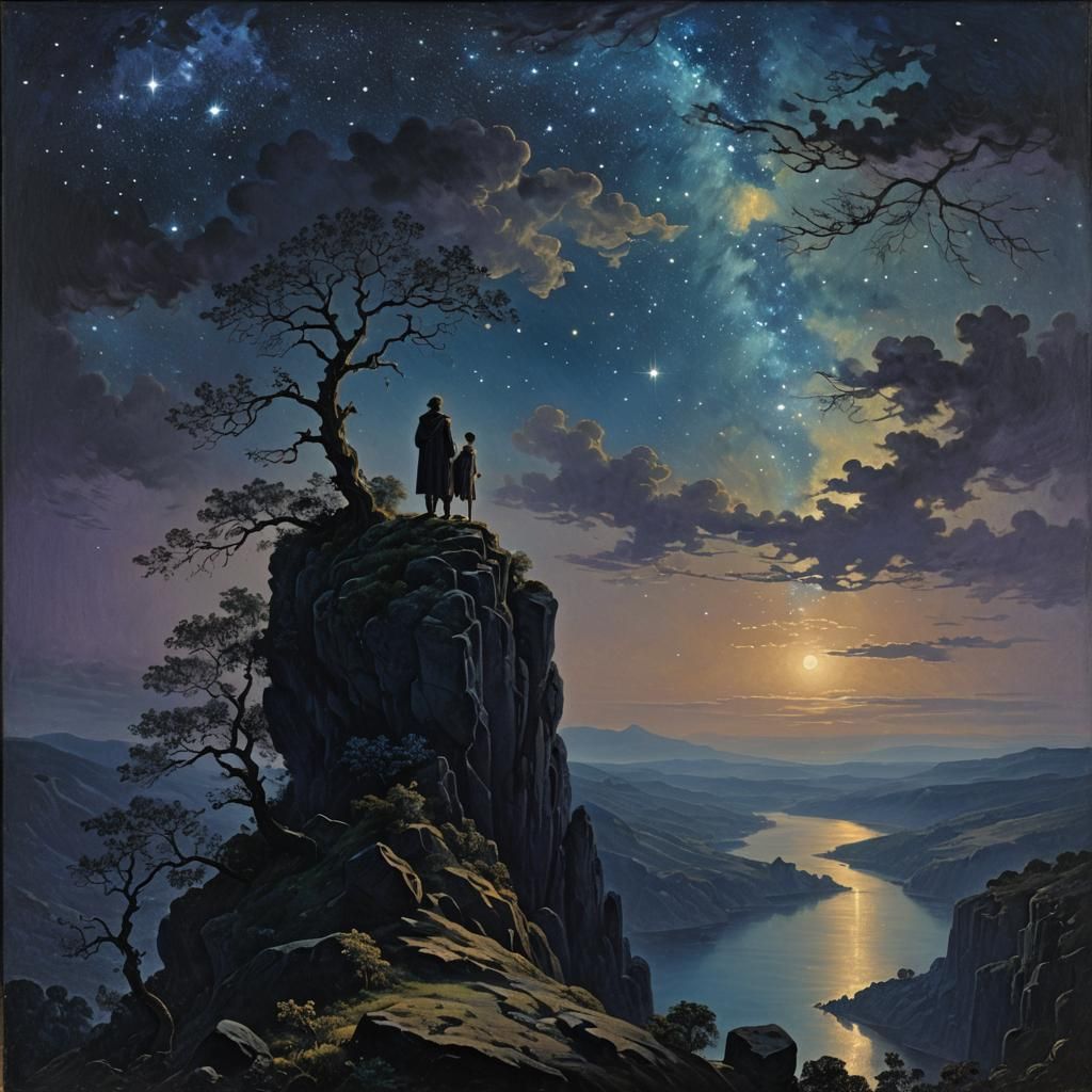 Starry Night Sky Inspired by Gustave Doré