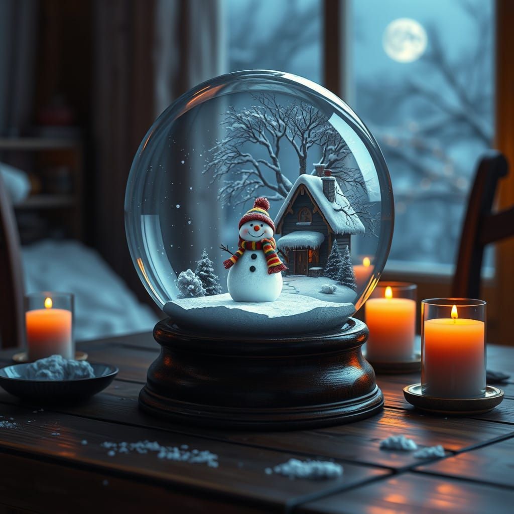 Whimsical Winter Wonderland in Dreamlike Colors