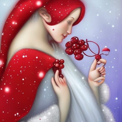 Santa Claus with Christmas Tree, Artistic Rendition