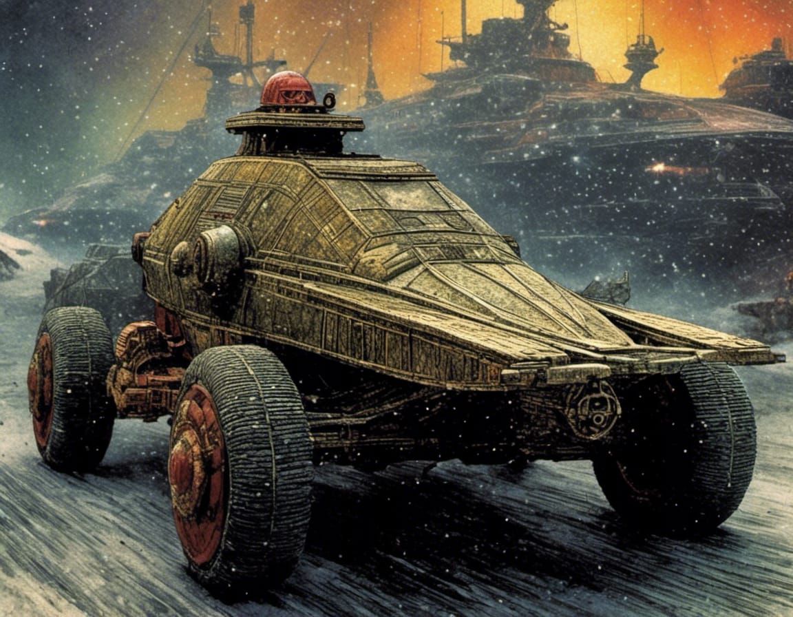 Hyperreal Biopunk Hotrod in Maximalist Style