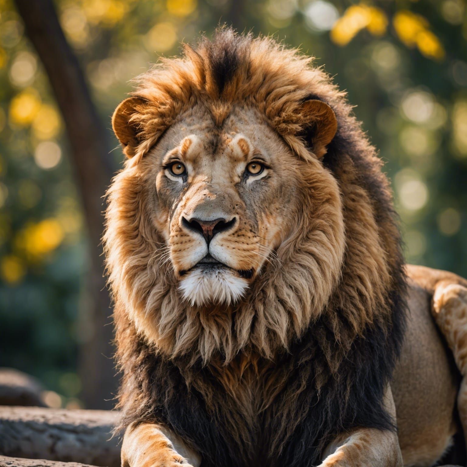 Majestic Lion Chimera in Professional Photography Style