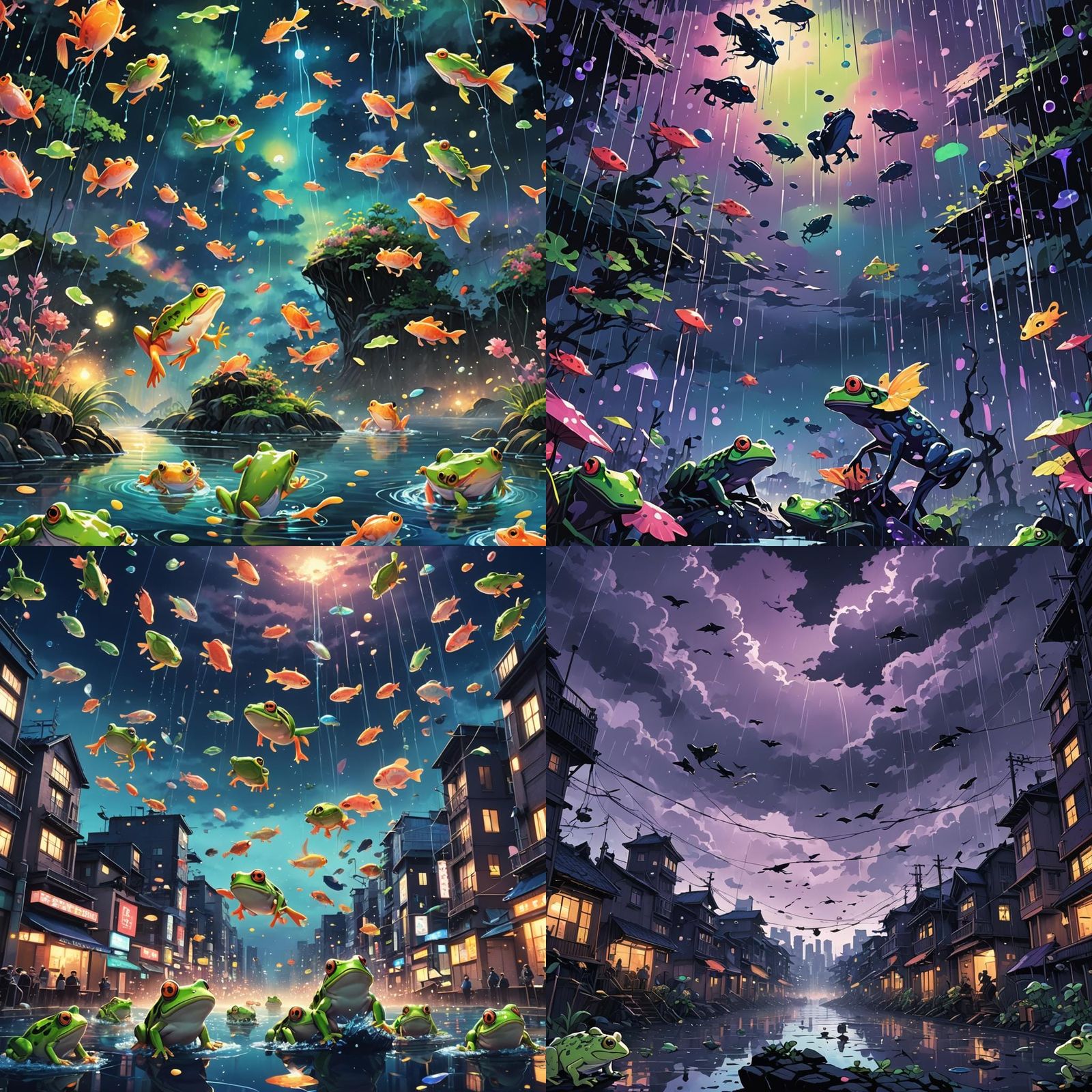 Frogs and Fish Falling From the Sky: Anime Style
