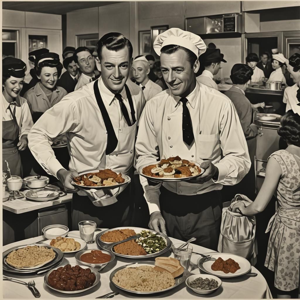 Stylized Food Service Illustration