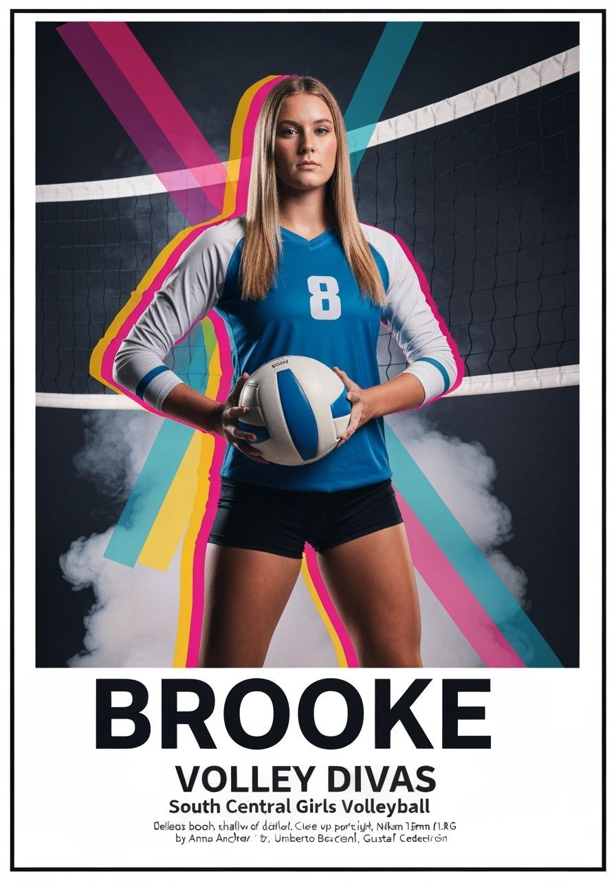 Woman Volleyball Player "BROOKE" Poster Design