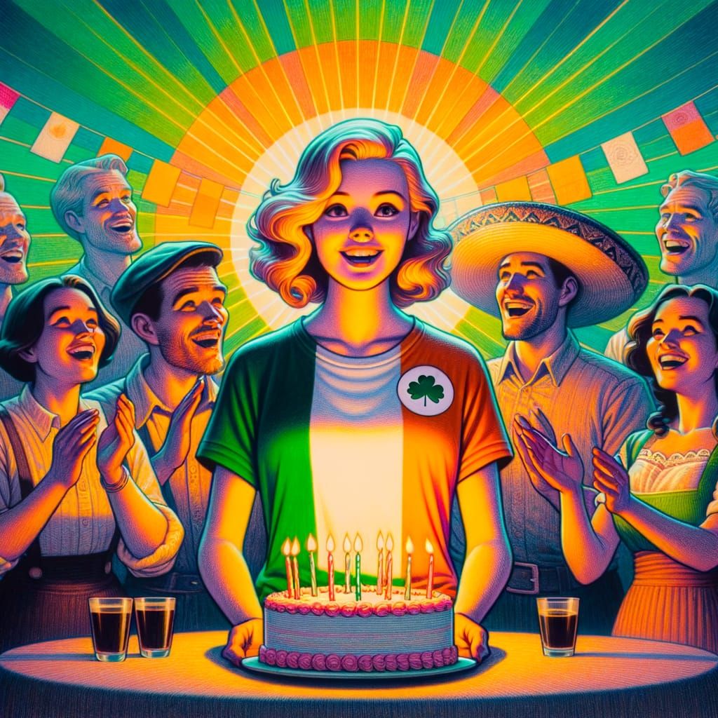 Vibrant Cinco De Mayo Celebration in Whimsical Early 20th-Ce...