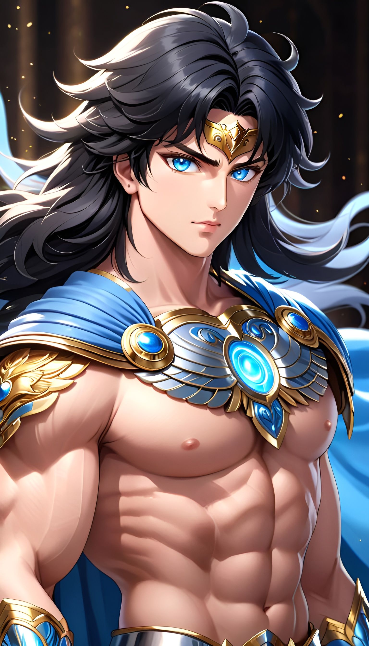 Handsome Warrior in Ancient Greek Style