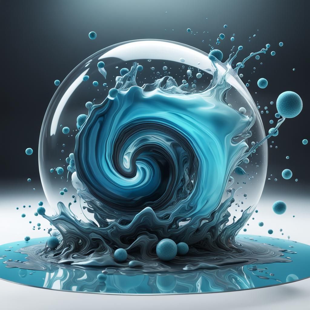 Abstract Sci-Fi Organic Material in Hyperrealistic Macro Pho...