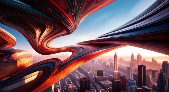 Abstract Sci-Fi Material in Hyperrealistic Macro Photography