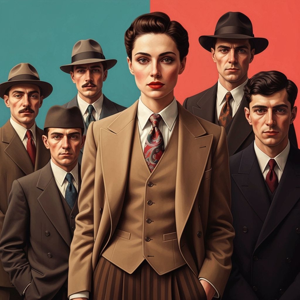 Orthodox Priest in 1950s Fashion, in Cubist Realism Style