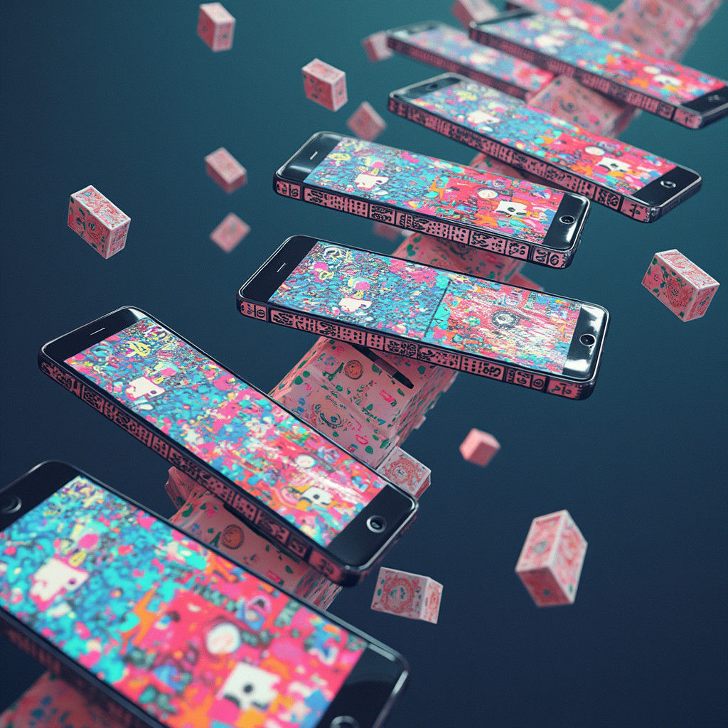 Cellphones as Dominoes in a Futuristic Cascade