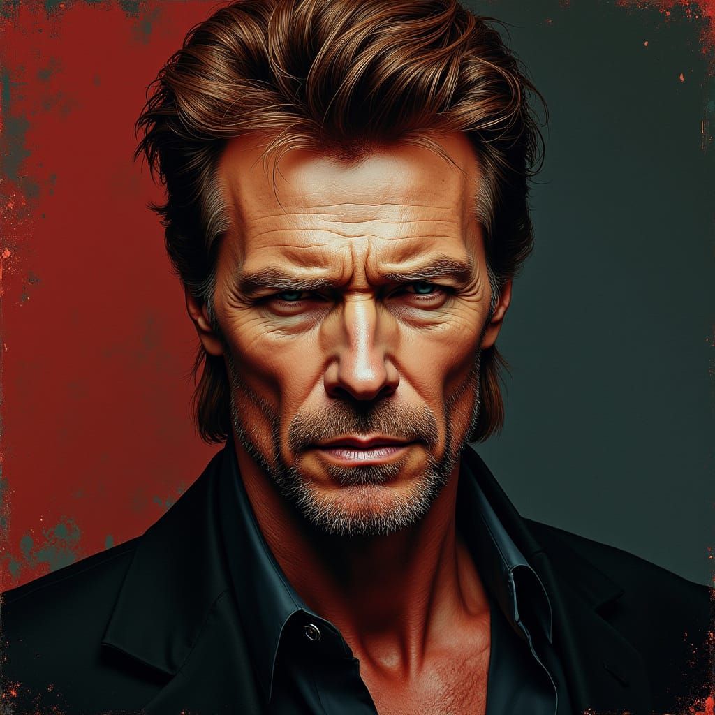 Chiseled Faces in High-Contrast Hollywood Noir