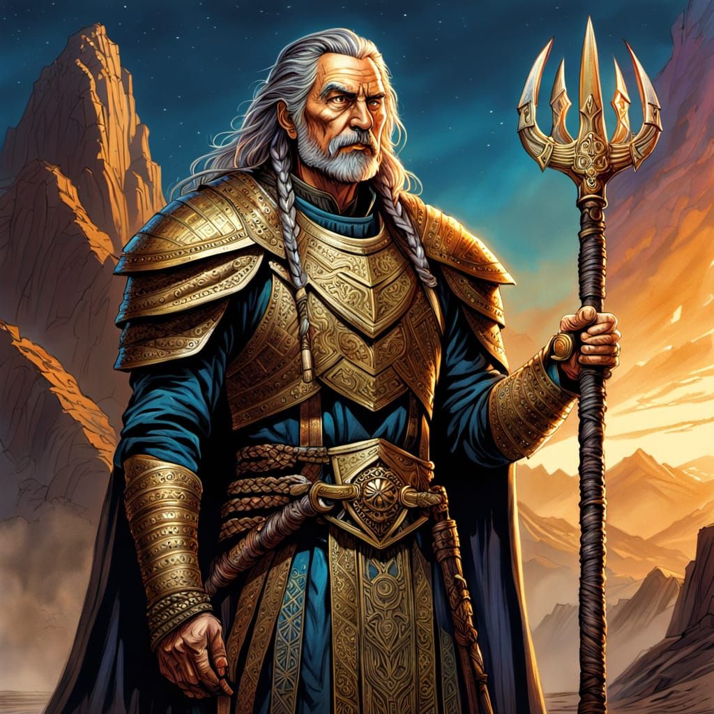 Pleiadian Chief Commander in Medieval Fantasy Style