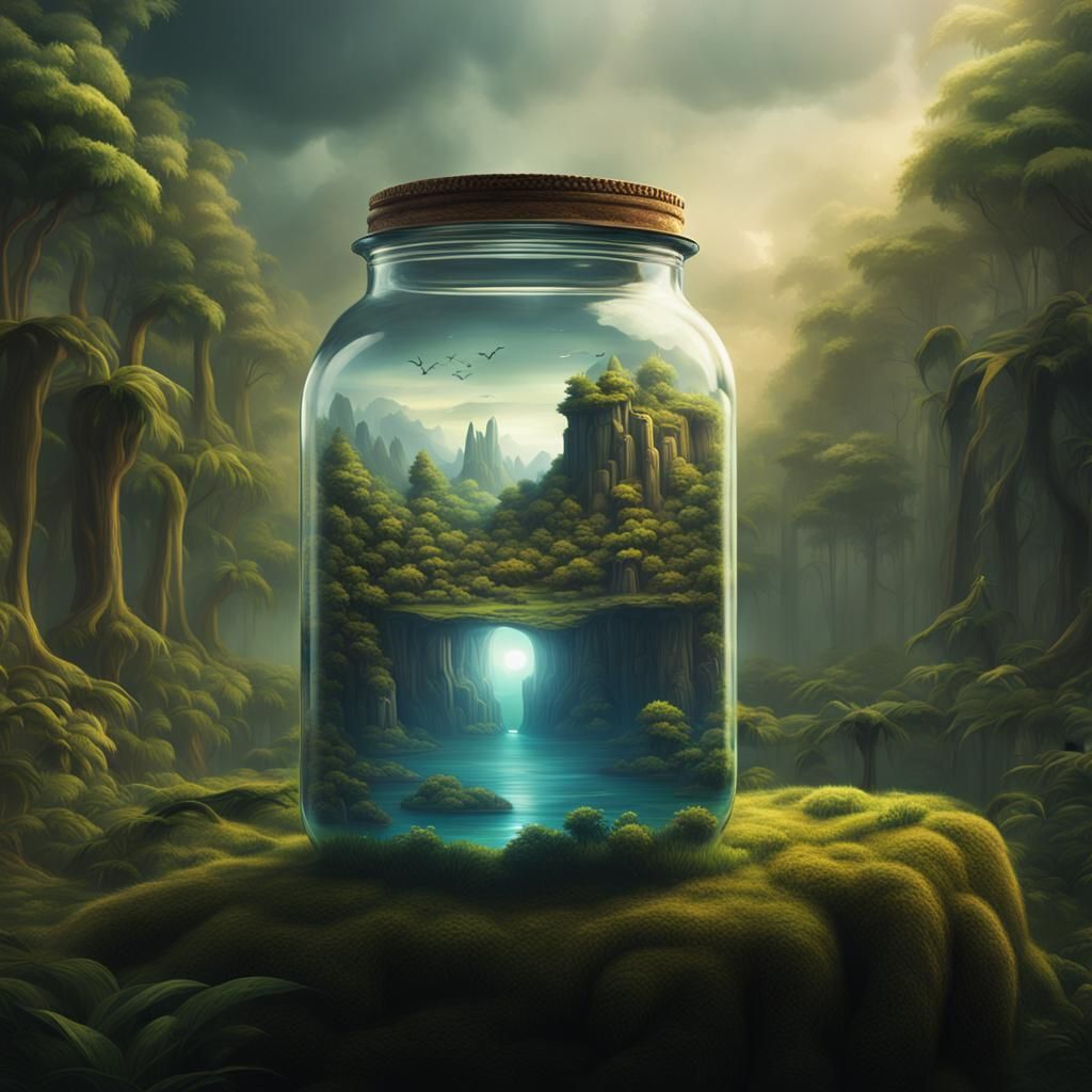Desert Island Meets Enchanted Forest in a Jar