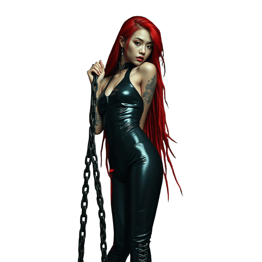 Ethereal Asian Goddess in Dark, Gothic Crypt