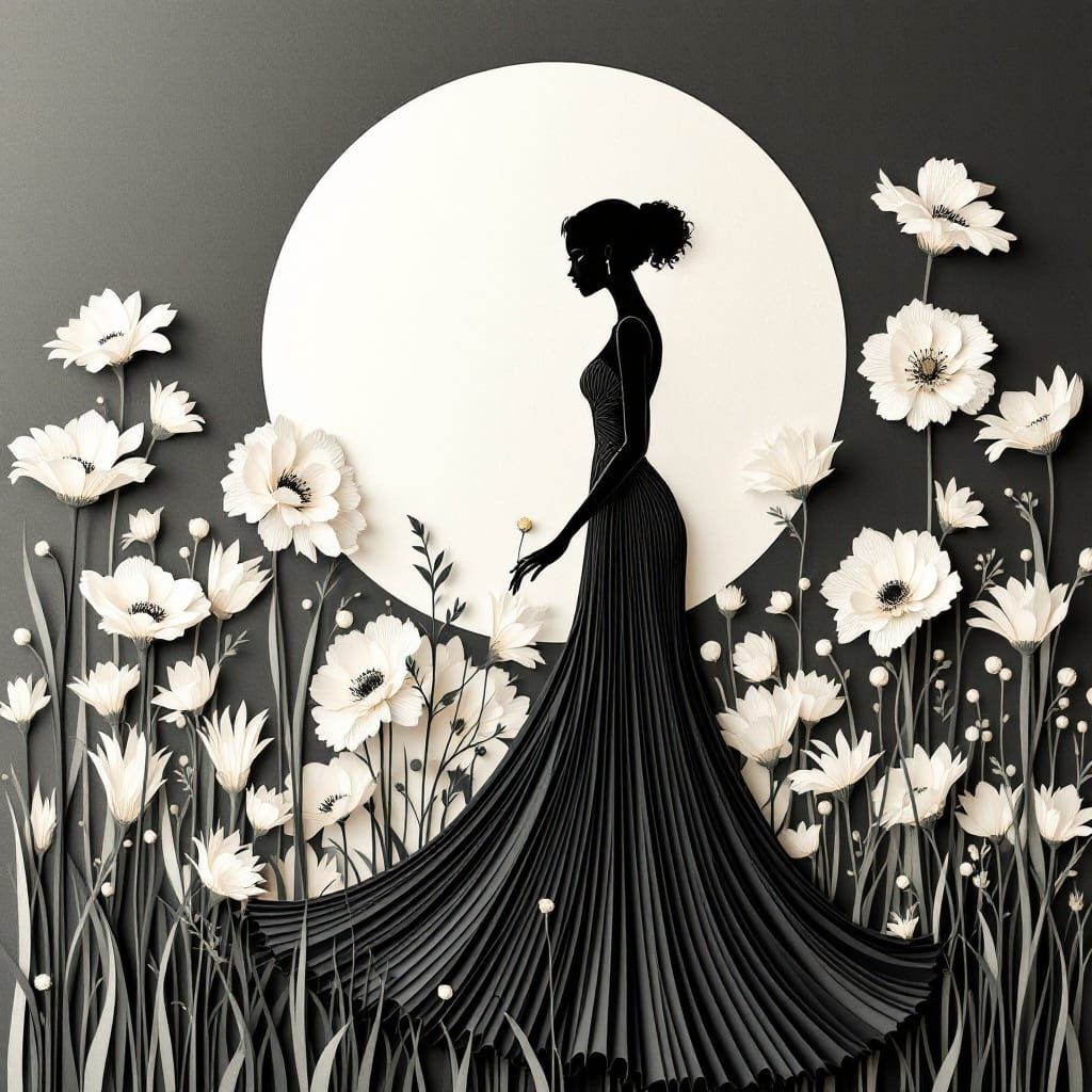 STYLE: "In the style of contemporary paper art, blending the...