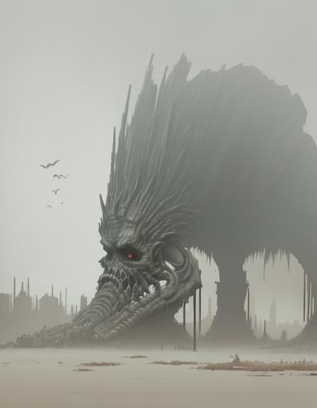 Grotesque Undead Creature in Pixel Art Style