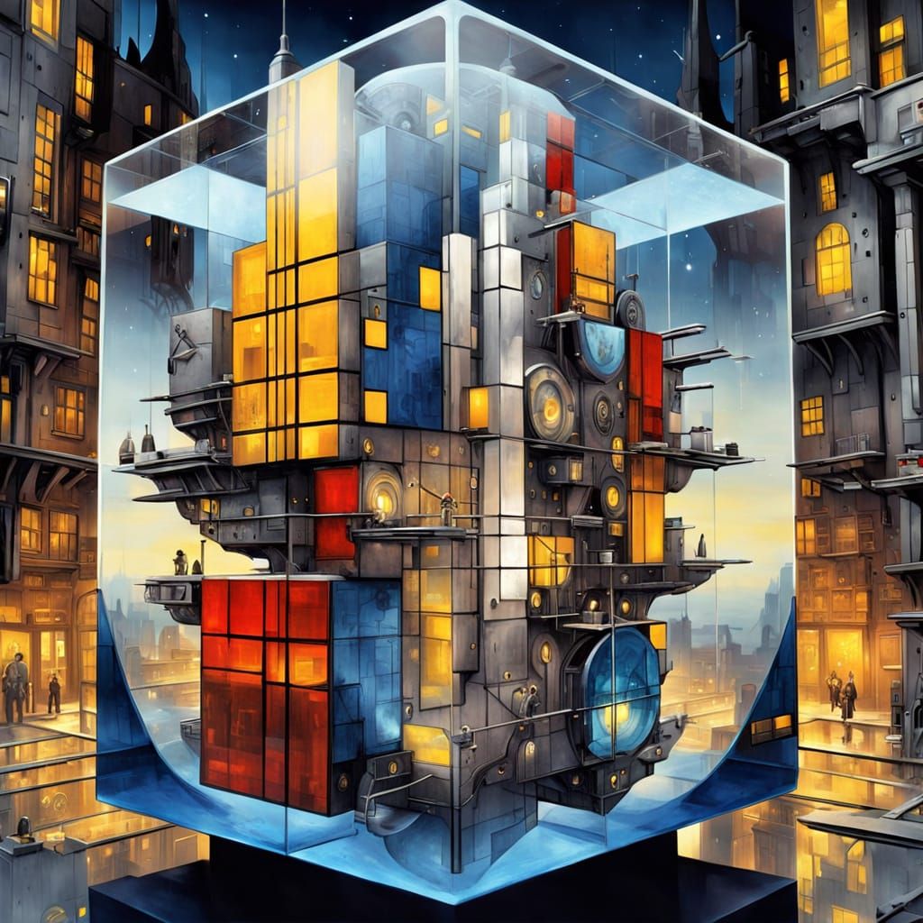 Ice-cubed building