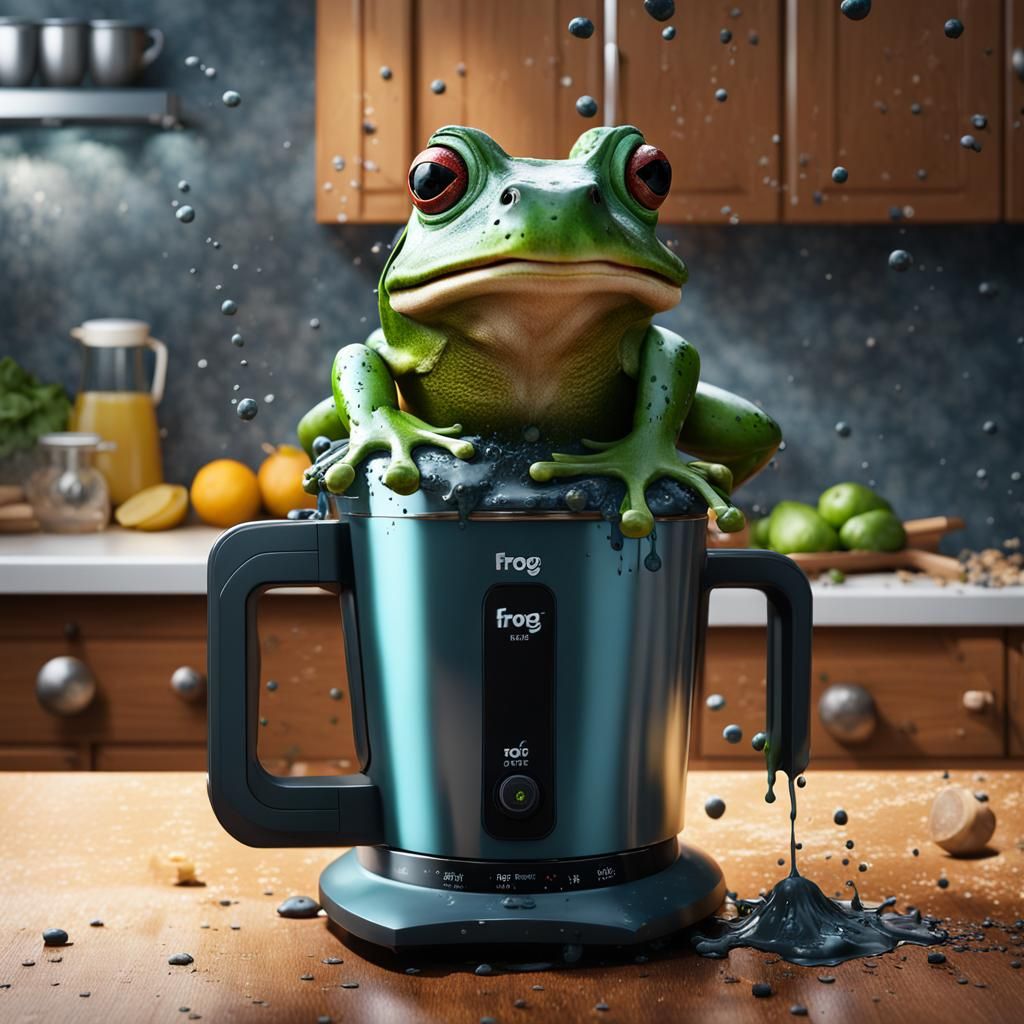 Frog in Blender: Detailed Matte Painting, 8k Resolution