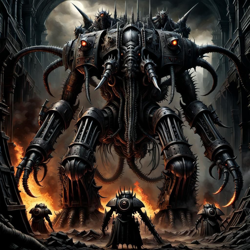 Infernal Mechanical War Monster of Fire and Guns