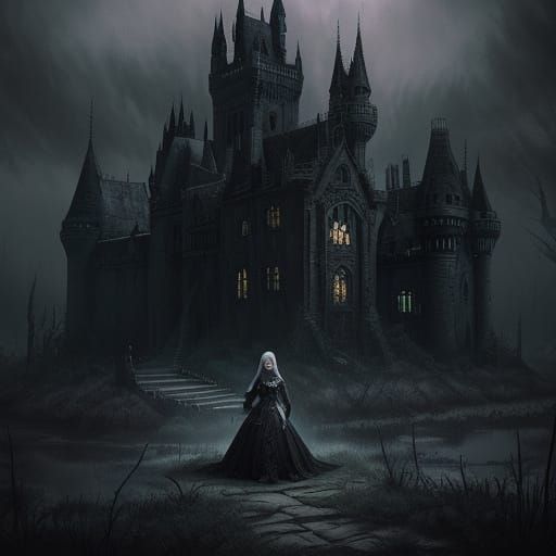Gothic Princess in Desolate Castle