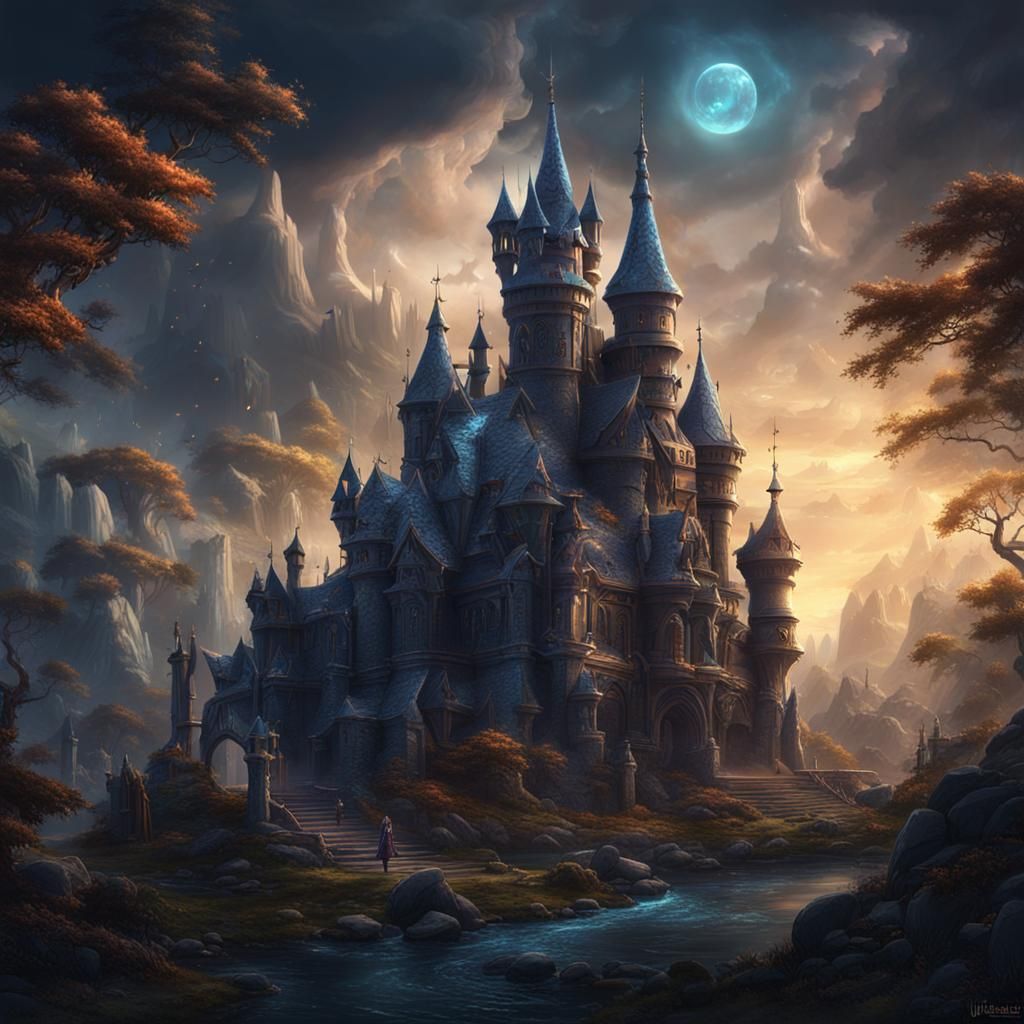 Magical Elven Armor in Dark Fantasy Style