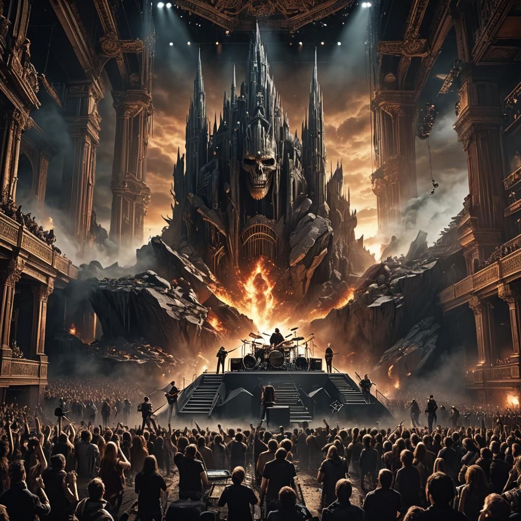 Epic Rock Concert: Cinematic Digital Matte Painting