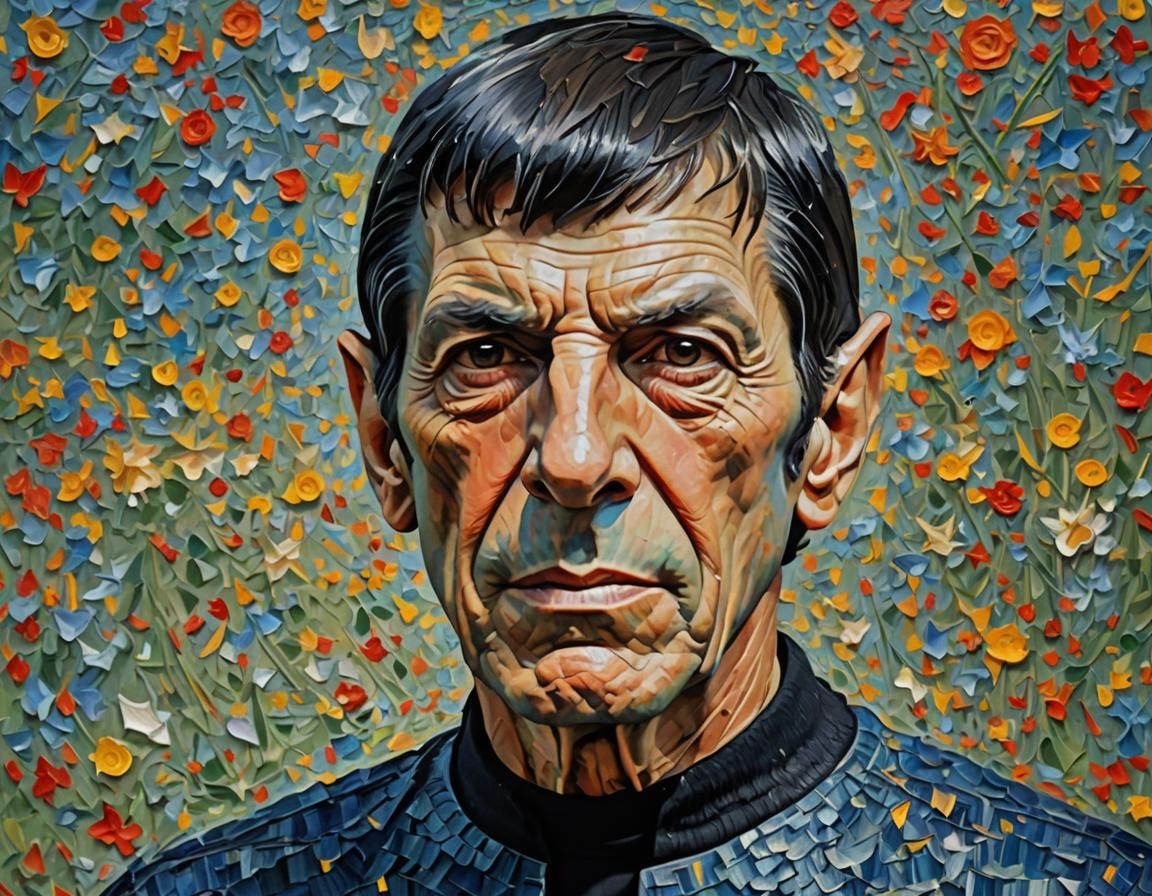 Spock in Impasto Style: A Painted Masterpiece