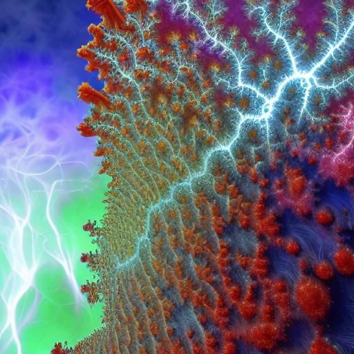 Mandelbrot Zoom Into Electric Plasma Fractal Microcosmos