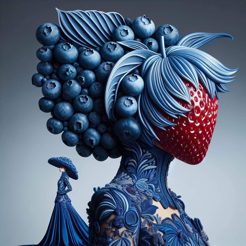 Blueberry Haute Couture Gown