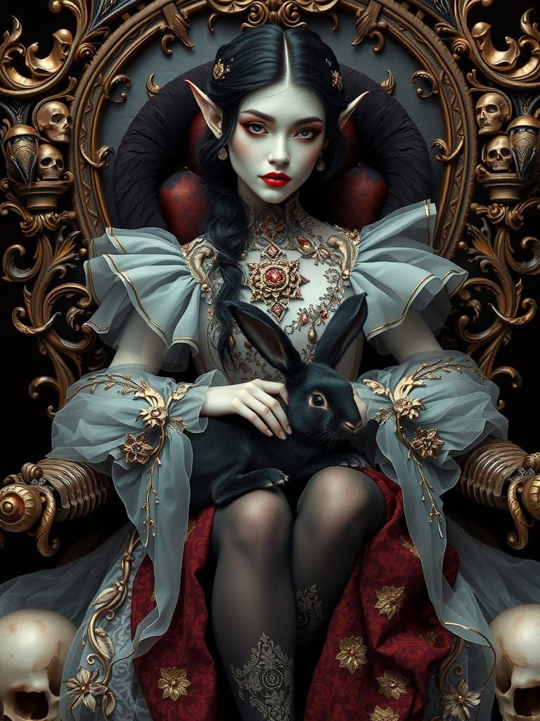 Ethereal Vampire Empress and Golden Rabbit