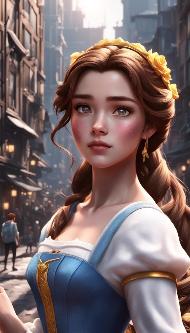 Belle in Urban Universe: 3D Anime Art