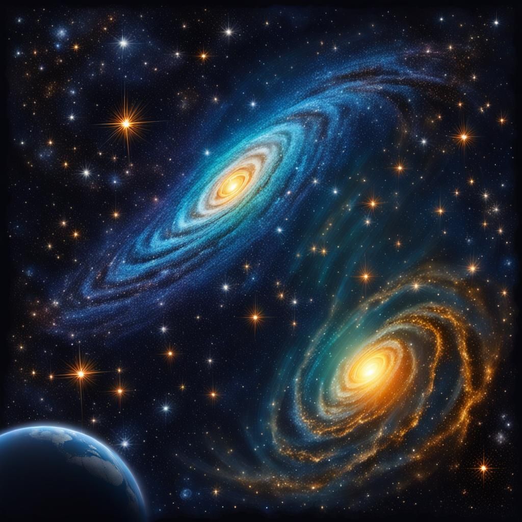 Cosmic Vastness: Stars and Distant Galaxies