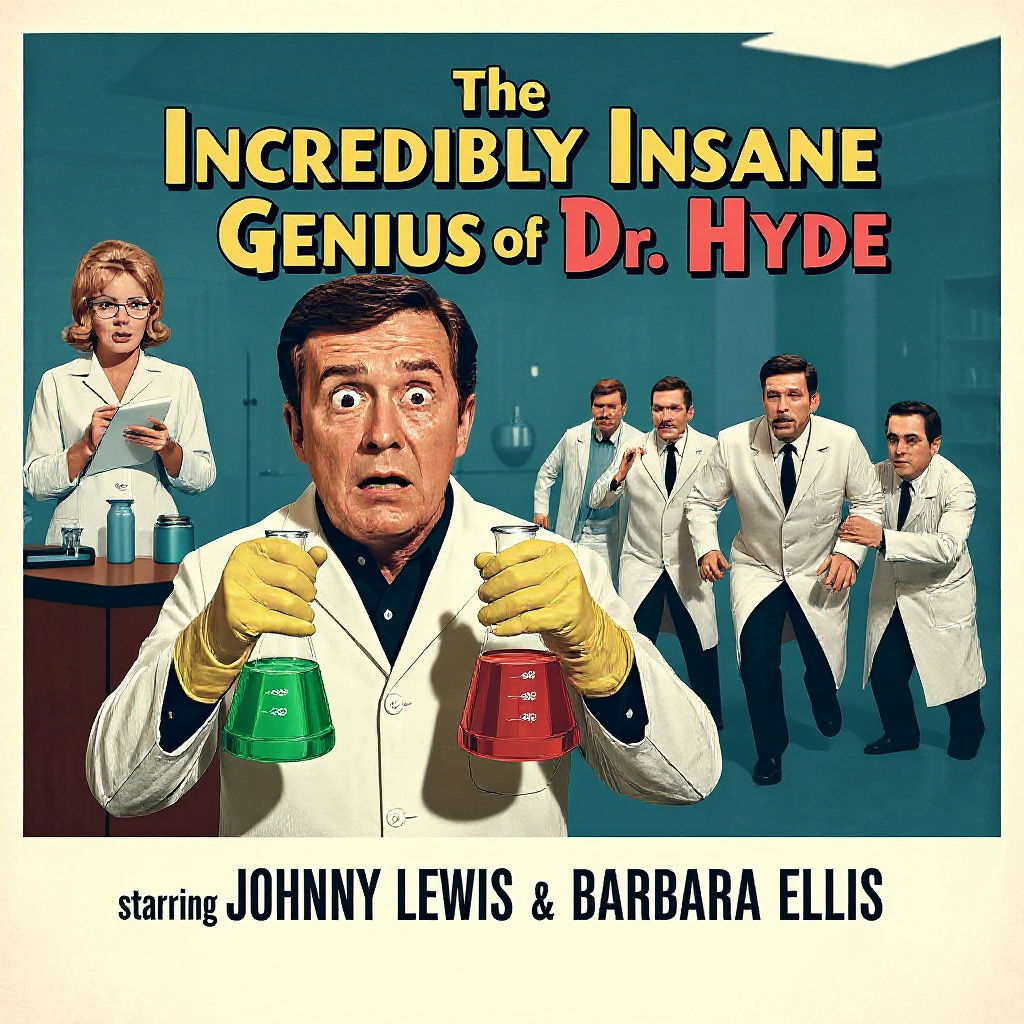 Vintage 1960s Movie Poster: Dr. Hyde's Insanity