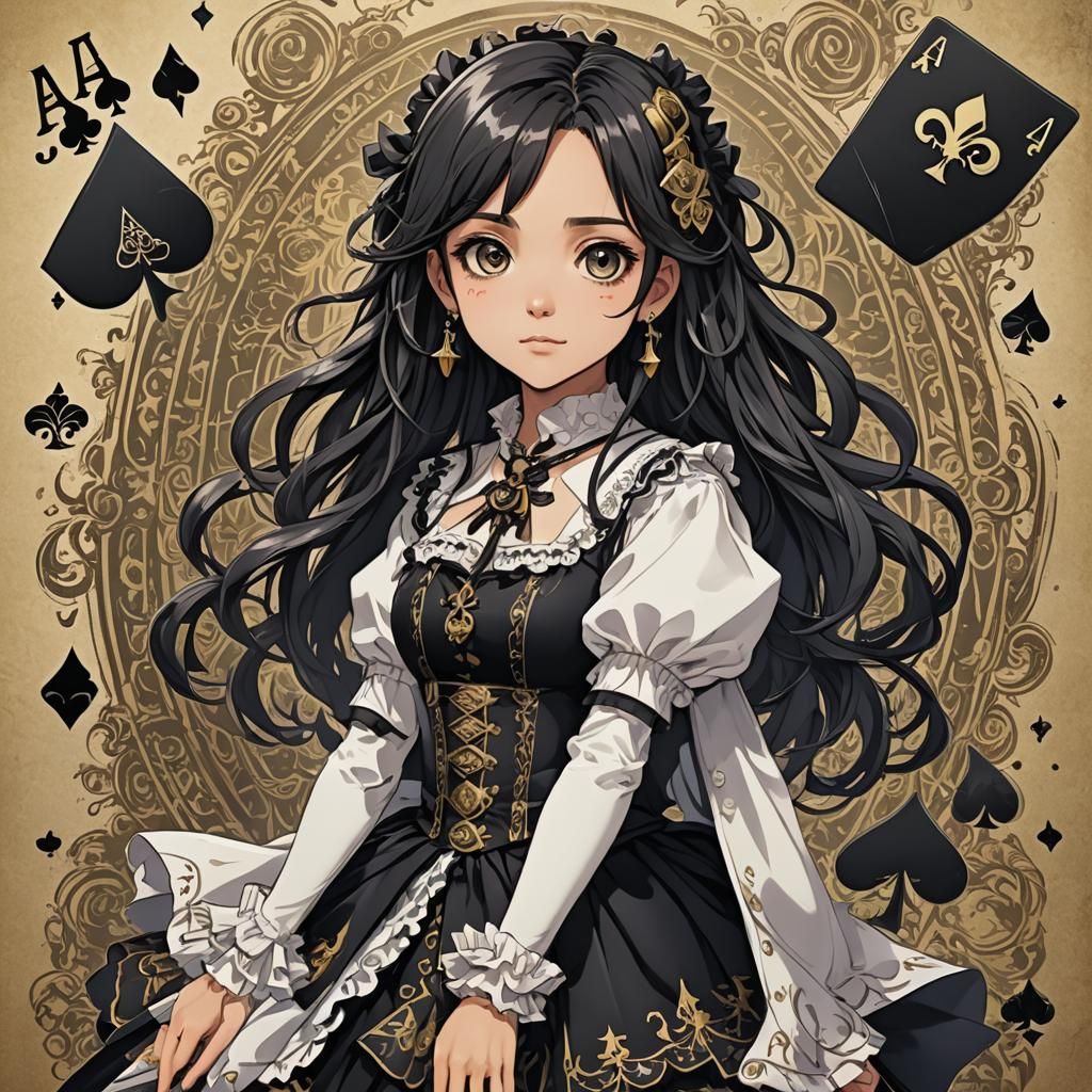 Jenna Ortega as Jack of Spades, Anime Style