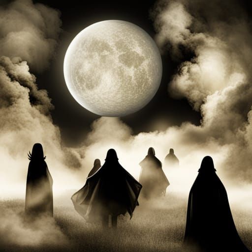 Monochrome Souls Trapped in Ghostly Orbs