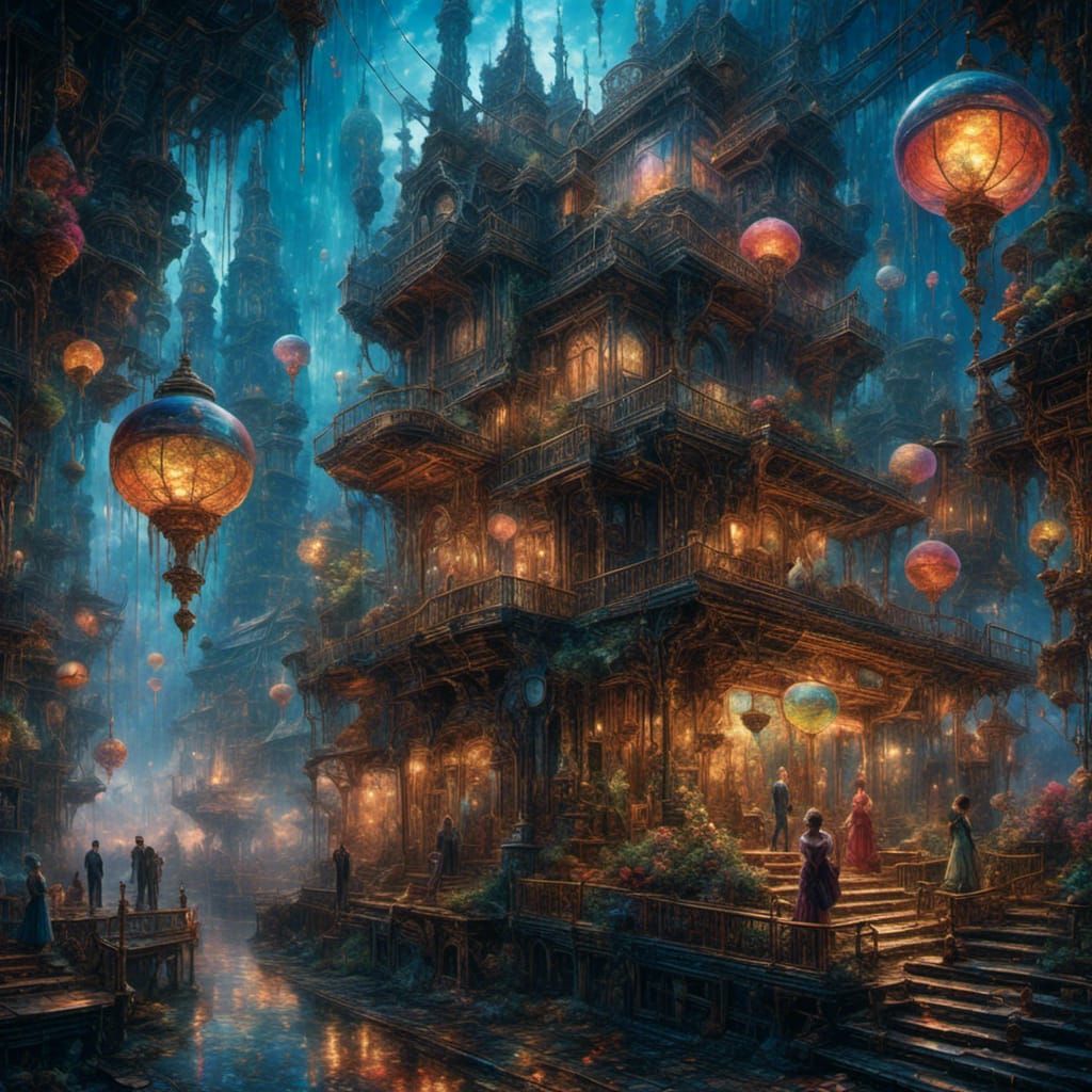 Abstract AI Model Fusion in Cyberpunk Style