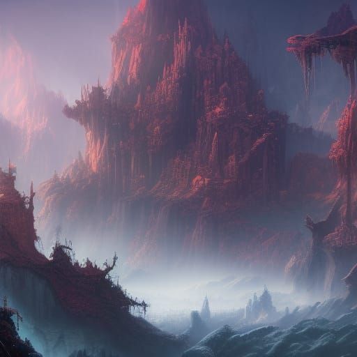 Fantastical Matte Painting in Deep Color