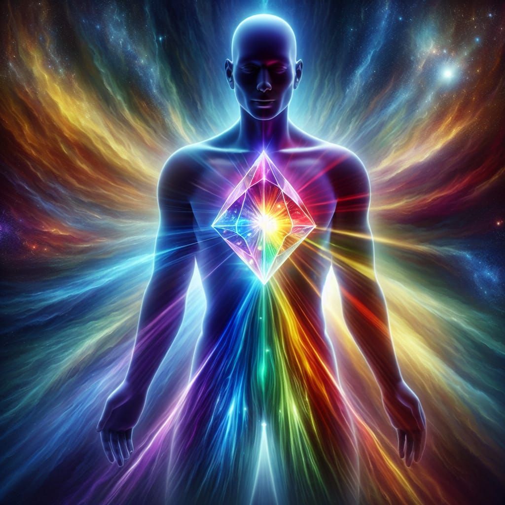 Radiant Figure with Inner Prism of Light