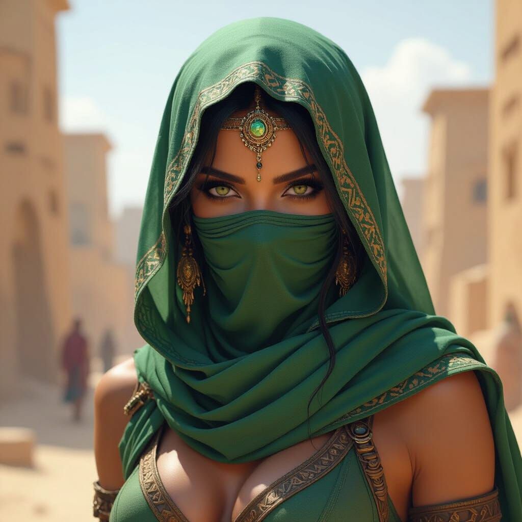 Arabian Warrior in Ancient City Digital Art