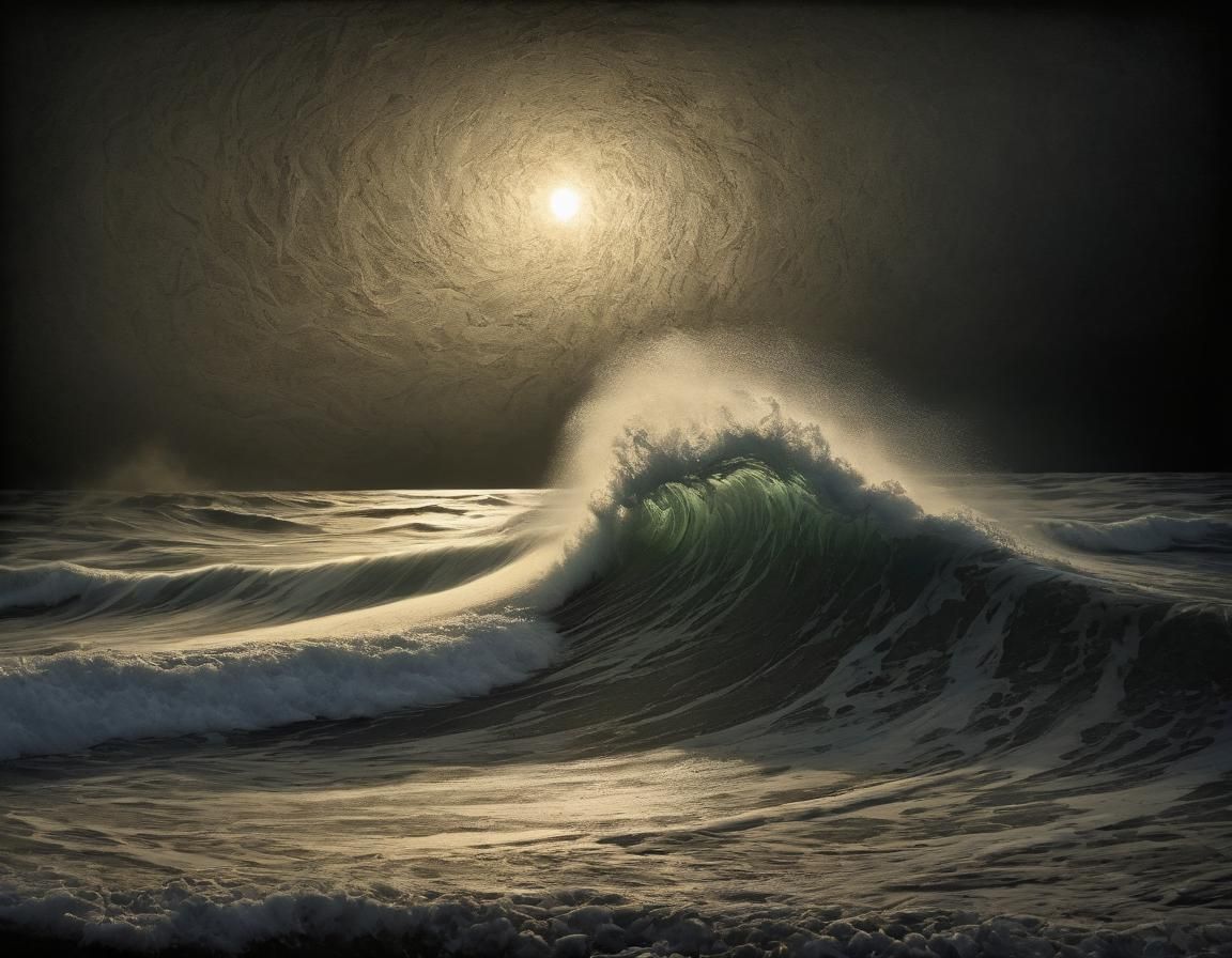 Luminescent Dust Waves in Surreal Style