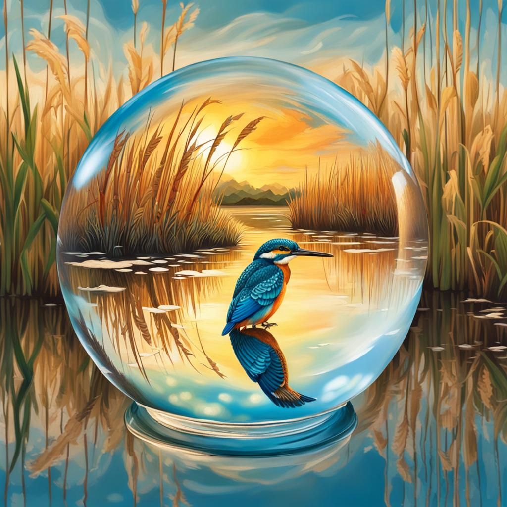 Bubble of Beauty: A Warped Waterscape